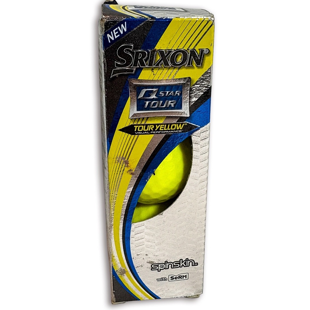 Srixon Q-Star Tour Golf Balls Tour Yellow 3 Ball Sleeve New Condition Box Wear